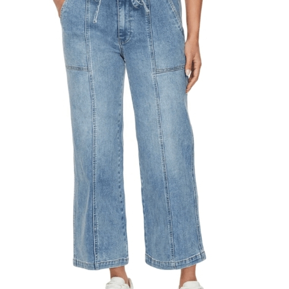 Hudson Jeans Light Blue Wide-Leg Flare Denim